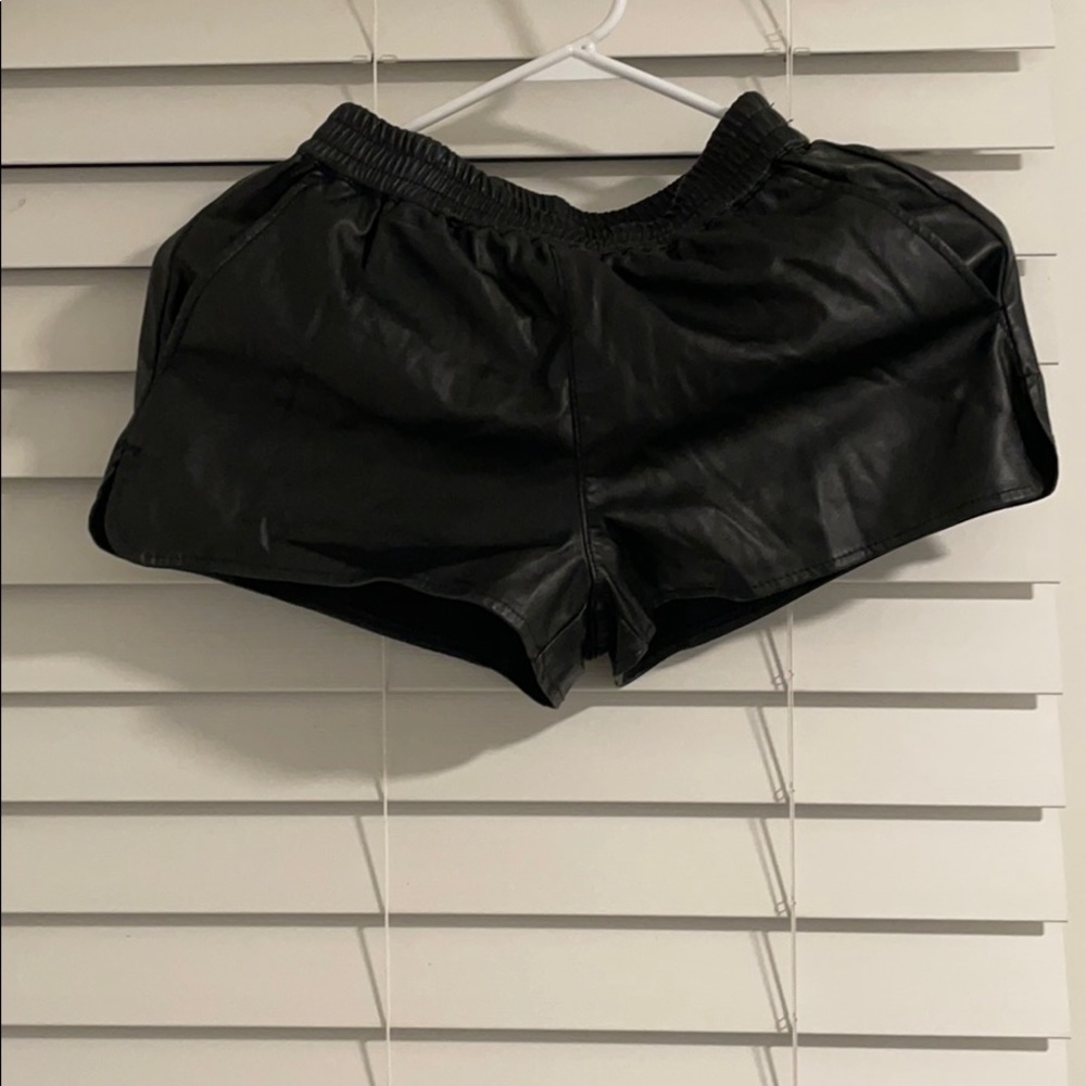 H&M faux leather shorts size 2 NWT